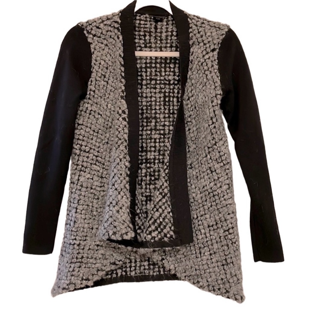 Club Monaco Women’s Roanna Knit Gray Waterfall Drape Cardigan Sweater -size XS
